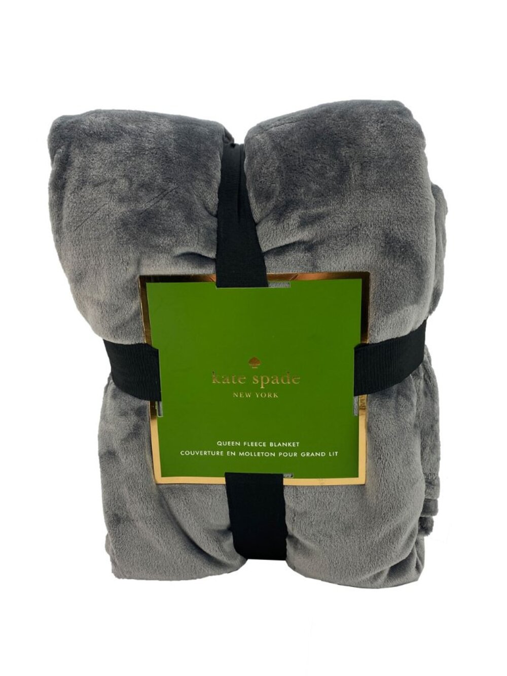 Kate Spade Grey Fleece Blanket | Queen